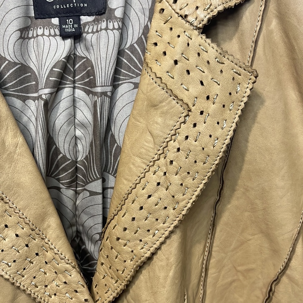 Cole Haan Collection Lambskin Leather Jacket - Picture 3 of 9